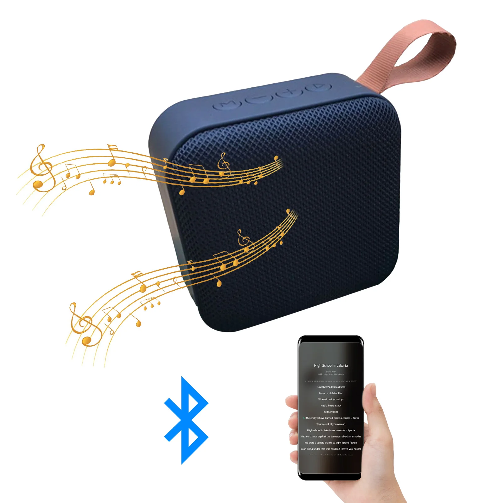 

Wireless Speaker Small Fabric Pattern Subwoofer Music Player Speaker With Multiple Playback Modes For Various Smart Systems