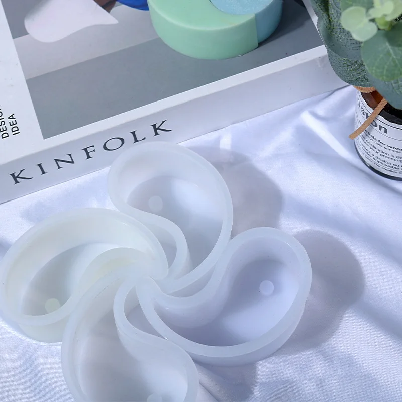 Форма в виде свечи Tai Chi Yin Yang для самостоятельной сборки силиконовая форма