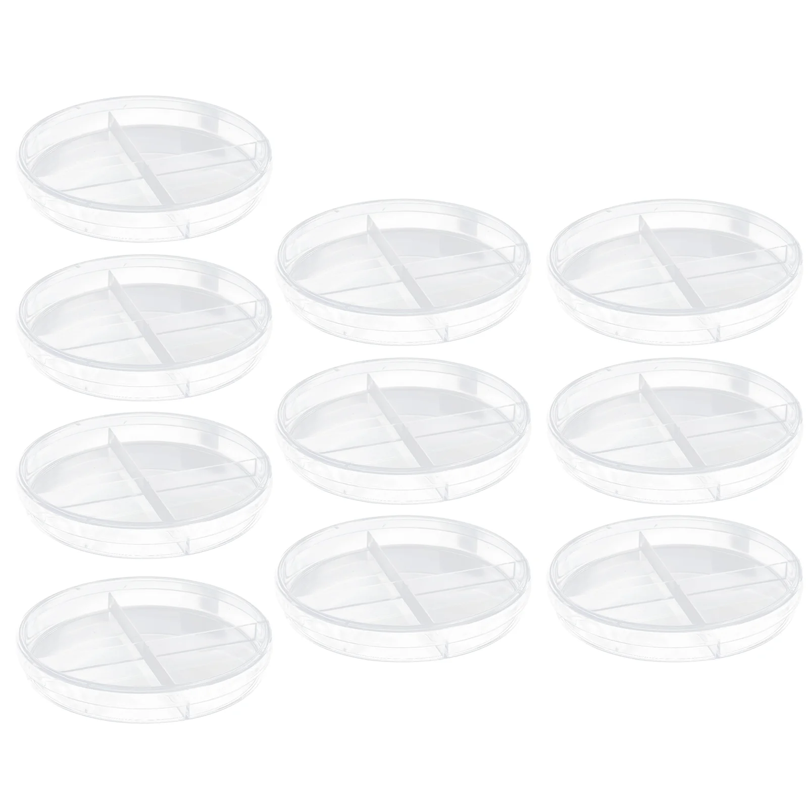

10 Pcs Cell Culture Dish Petri Plastic An Fittings Transparent Design Scientific Teaching Aid Agar Plate Experiment Tool