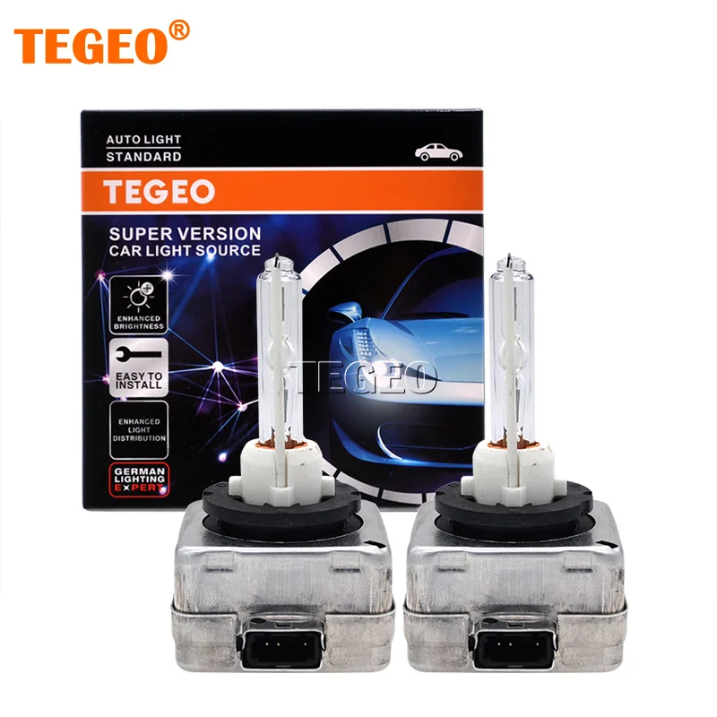 

2PCS TEGEO Super Version 12V 35W D1S HID Bulb 55W D1S 6000K Xenon HID Lamp 66140 Ceramic D1S D1C 4300K 5000K 8000K Car Headlight