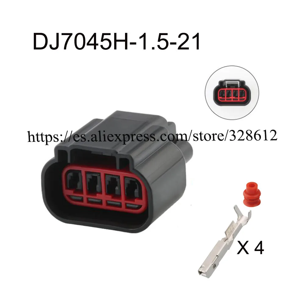 

100 компл. DJ7045H-1.5-21 автомобильный провод, гнездовой штекер, 4-контактный разъем, автомобильный водонепроницаемый штекер, включает клеммы, уплотнение
