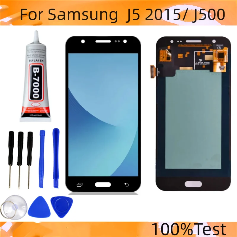 Протестированный ЖК-дисплей j500f для Samsung Galaxy J5 2015 J500 J500FN J500M J500H с цифровым