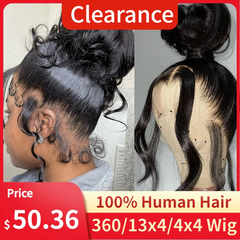 360 Body Wave Lace Front Wigs Human Hair For Black Women 4x4 Lace Closure 13x4 Frontal Wig Pre Plucked With Baby Hair Lilydale