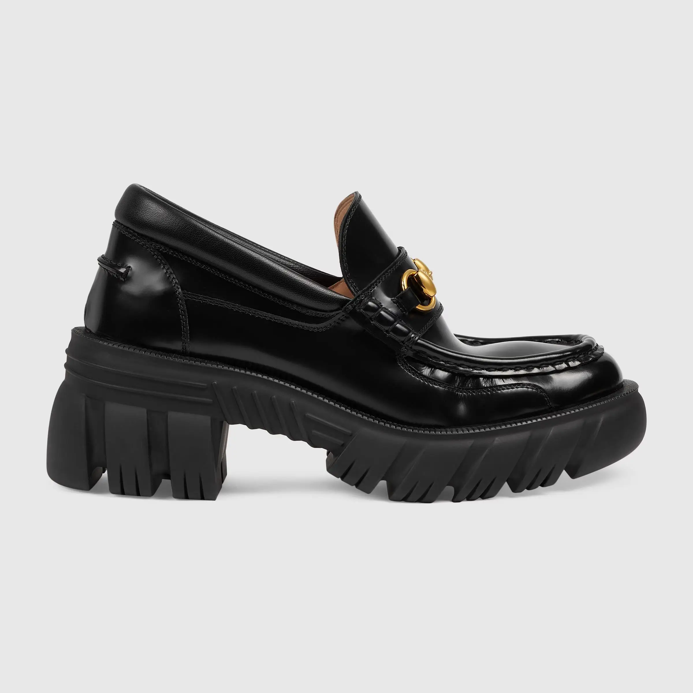 

Women's Shoes Black Loafers Chunky Lug Sole Logo Brand Vipol 9992309032150