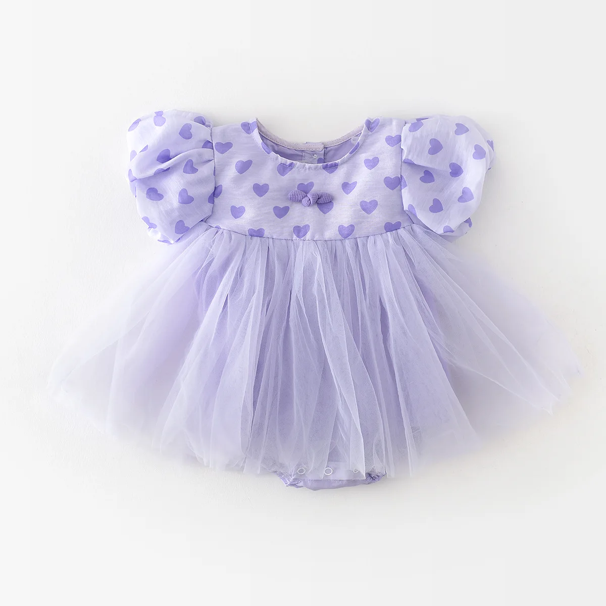 

LZH Baby Outfits 2023 New Summer Newborns Baby Girl Clothes Kids Sweet Love Heart Print Rompers Baby Dress Triangle Romper 0-24M