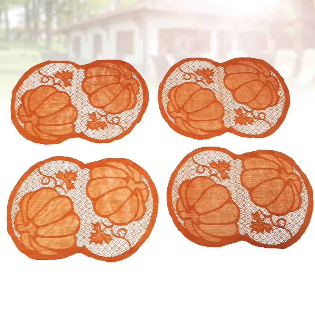 

Table Thanksgivingplacemats Mats Mat Placemat Drink Autumn Place Maple Tablecloth Decorations Fall Decoration Wedding Setting