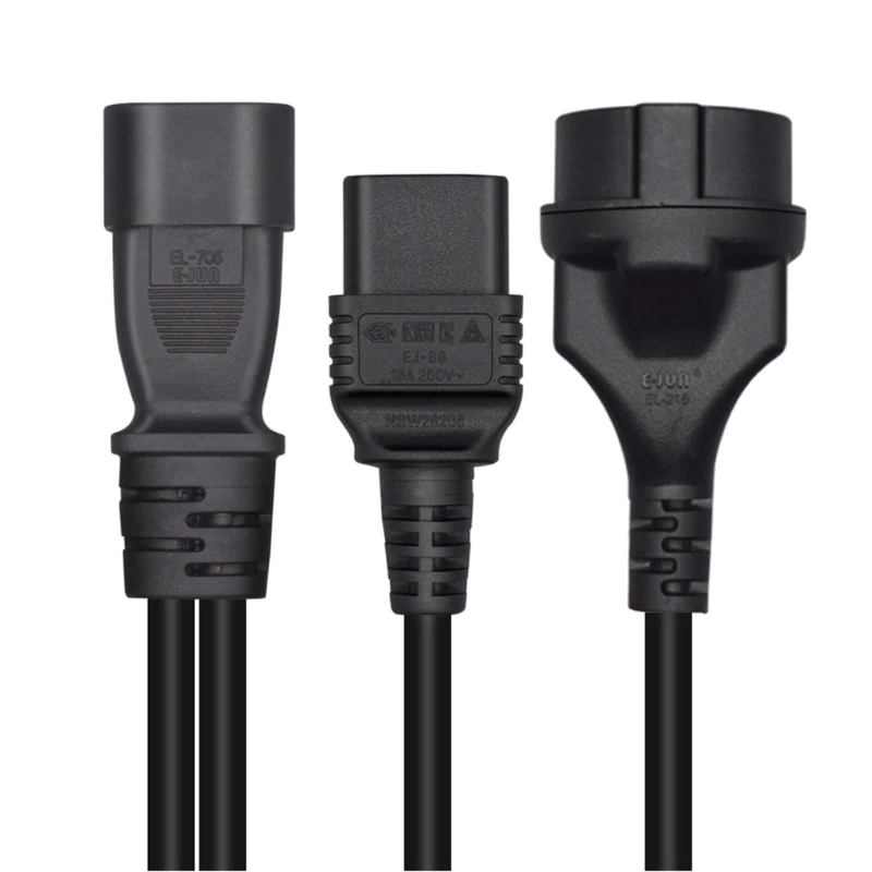 3-контактный разъем IEC320-C14 — IEC320-C19+EU4 8 мм преобразователь кабель питания провод K1KF