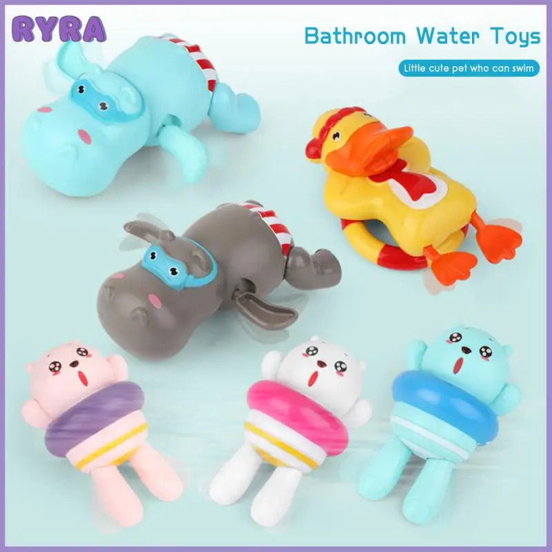 

1pc Color Random Bath Toys New Animal Turtle Dolphin Duck Baby Shower Baby Swim Play Toy Pool Baby Accessories Play In Water