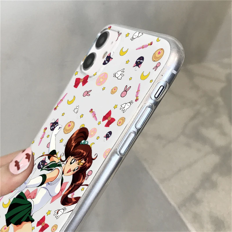 Аниме Сейлор Мун чехол для Samsung Galaxy S22 S21 S20 FE S10E S10 S9 S8 S7 Edge Note 8 9 10 Lite Pro Plus 20 Ultra Крышка