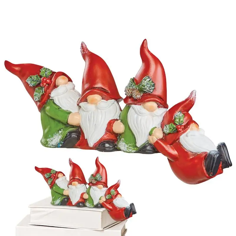Рождественские гномы мини-гномы сказочные садовые статуи миниатюры полимерные