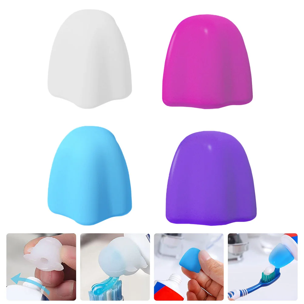 

Toothpaste Dispenser Caps Cap Squeezer Self Silicone Closing Kidsfor Sealing Topper Covers Pusher Cover Lid Bathroom