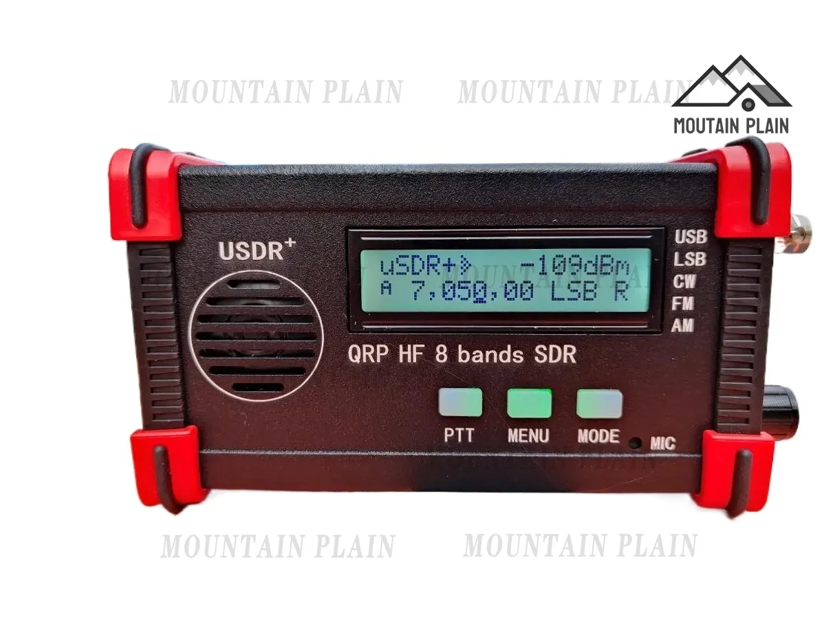 5 Вт USDX USDR HF QRP SDR Трансивер SSB/CW 8-диапазонный DSP Черный корпус с ручным микрофоном и