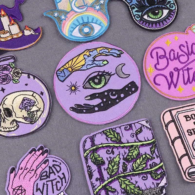 

Embroidery Patch Gothic Patches On Clothes Mystery Stripes Iron On Patch For Clothing Thermoadhesive Patches Badges On Backpack