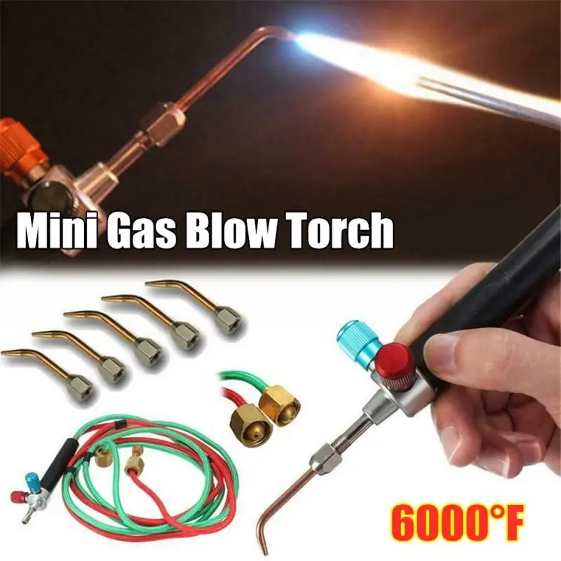

Mini Gas Blow Torch Soldering Solder Iron Gun Oxygen Acetylene Jewelry Burner Set