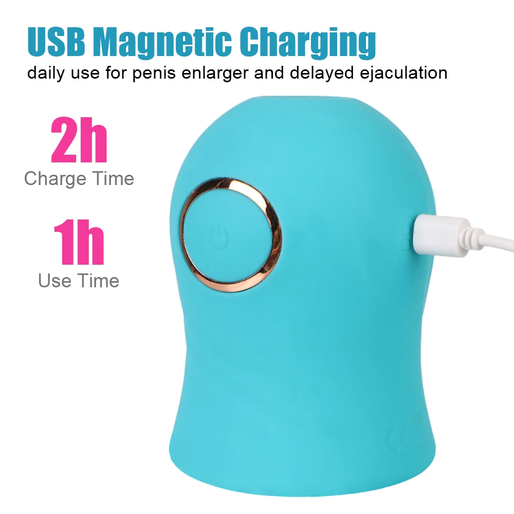 Вибратор с задержкой эякуляции 12 режимов Эротическая Мужская чашка для