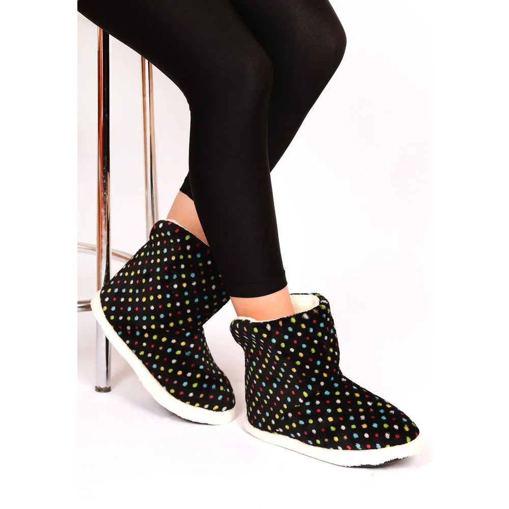 

Dorlie Emy Black Spotted Lady Home Içi Panduf Boat