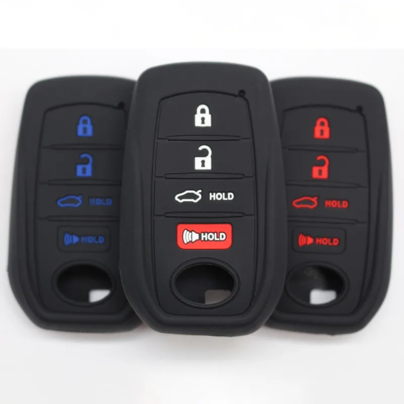 Фото Силиконовый чехол для автомобильного ключа TOYOTA Sienna RAV4 VENZA Mirai Hybrid Vehicles Alphard PREVIA Voxy, на 4 кнопки, замена брелока №5