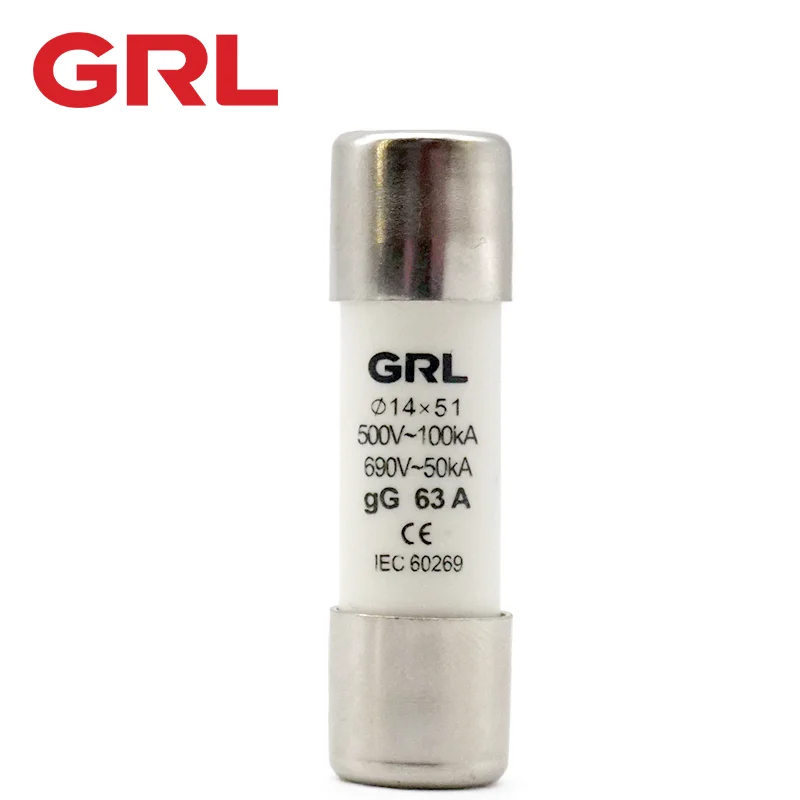 

GRL 10pcs RO16 AC 500V Fast Blow Ceramic Fuse Link RT18-63 14X51 gG Cutout 2A 4A 6A 8A 10A 16A 20A 25A 32A 63A