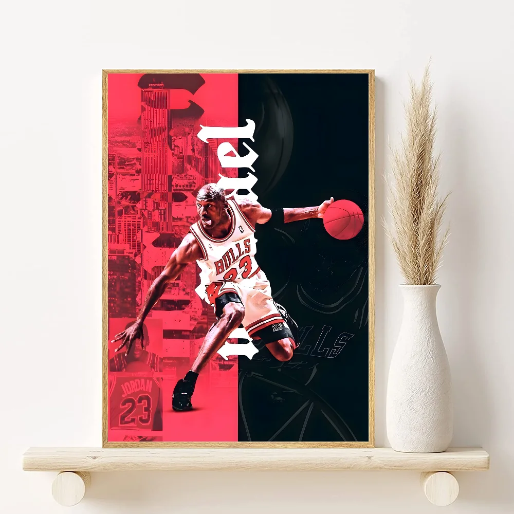 Майкл Джордан баскетболист холст постер HD искусство липкая стена