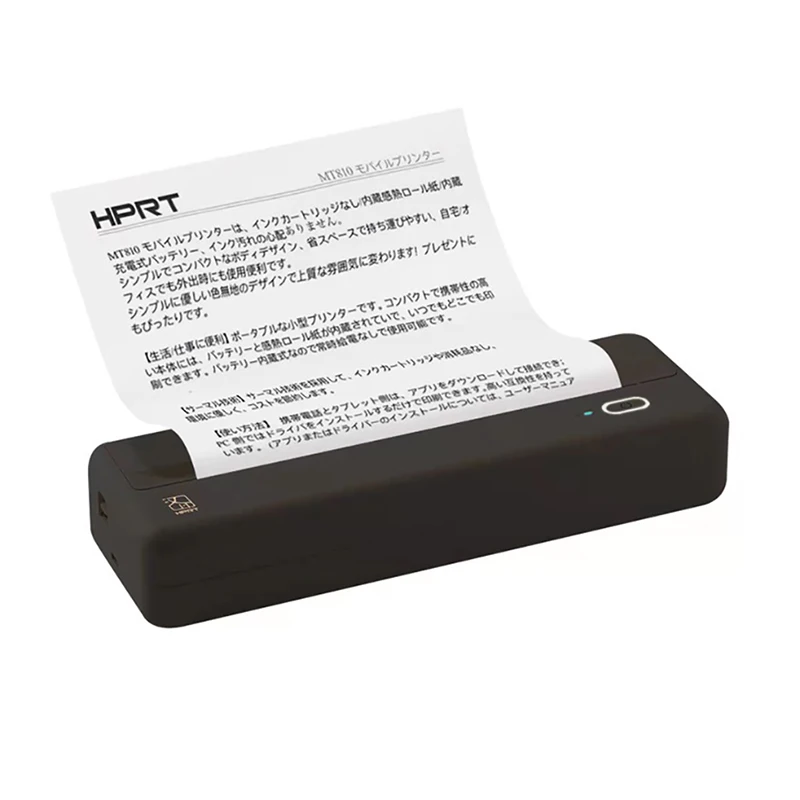 HPRT MT810 A4 Continuous Mini Thermal Printer Bluetooth PDF Webpage Contract Picture Printers Thermal Paper No Need Ink or Toner