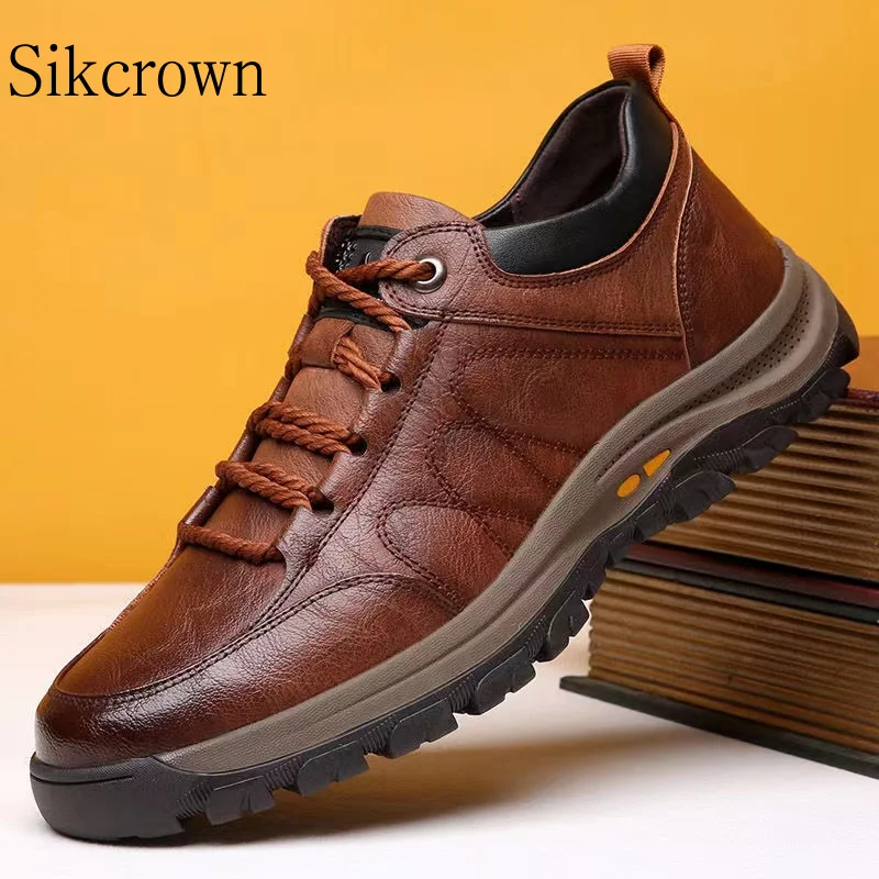 Soft Pu Leather Hiking Shoes Mountain Casual Climbing Non-sl