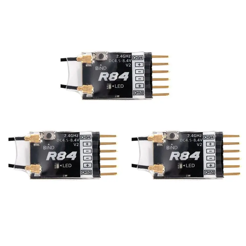 Фото Приемник AS96-3X для Radiomaster R84 V2 4CH, совместимый с PWM RC-приемниками, для передатчиков Frsky D8 D16 SFHSS Radiomaster TX12 T16S №1