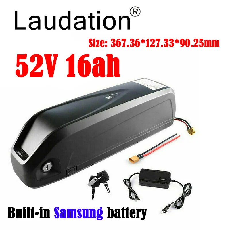 

Laudation EBike Battery 36V 20Ah 48V 12Ah 52V 16Ah 14S 5P Built-in Samsung Battery For Bafang TSDZ2 Voilamart 750W 500W Motor