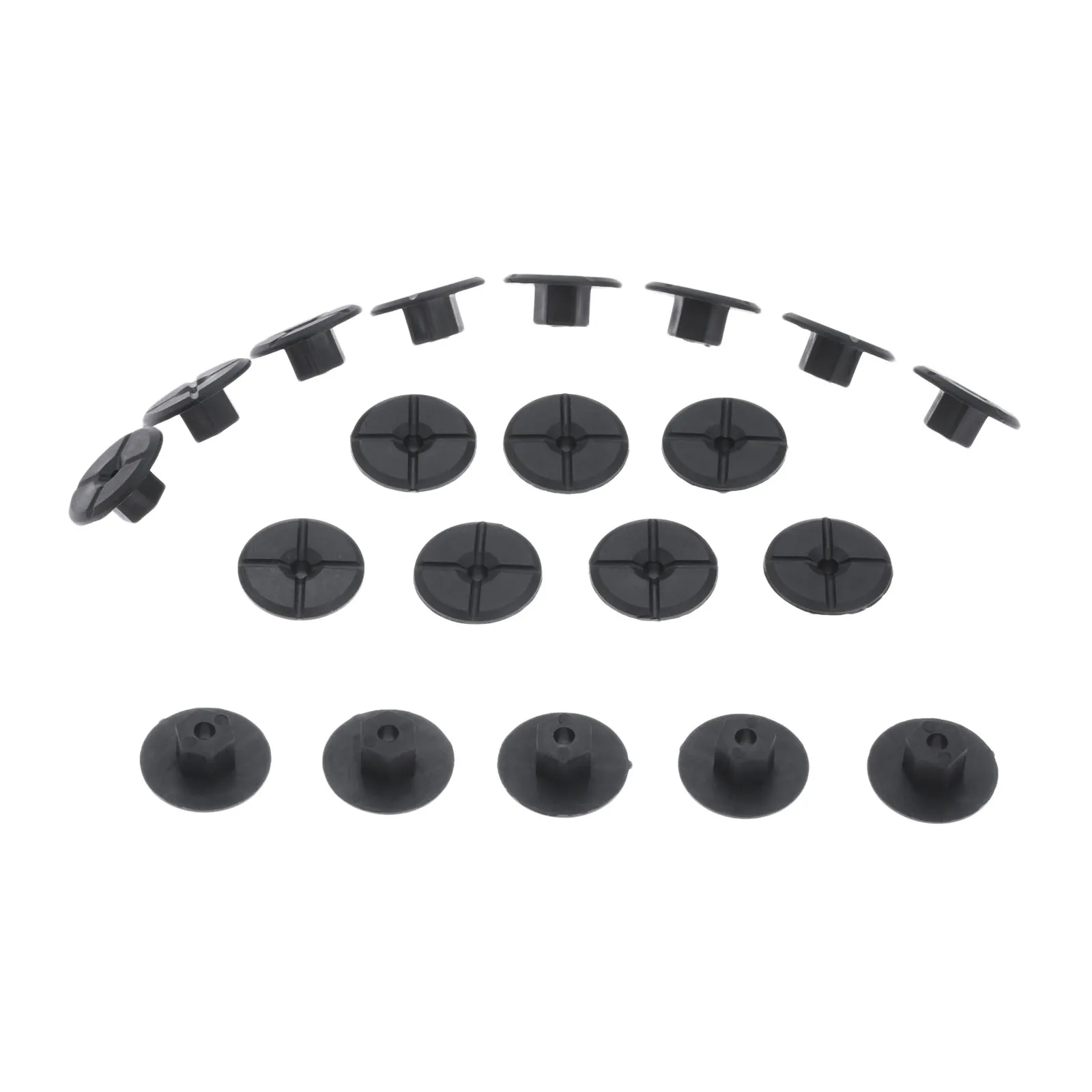 

20 шт., нерезьбовые гайки для автомобиля, черные пластиковые