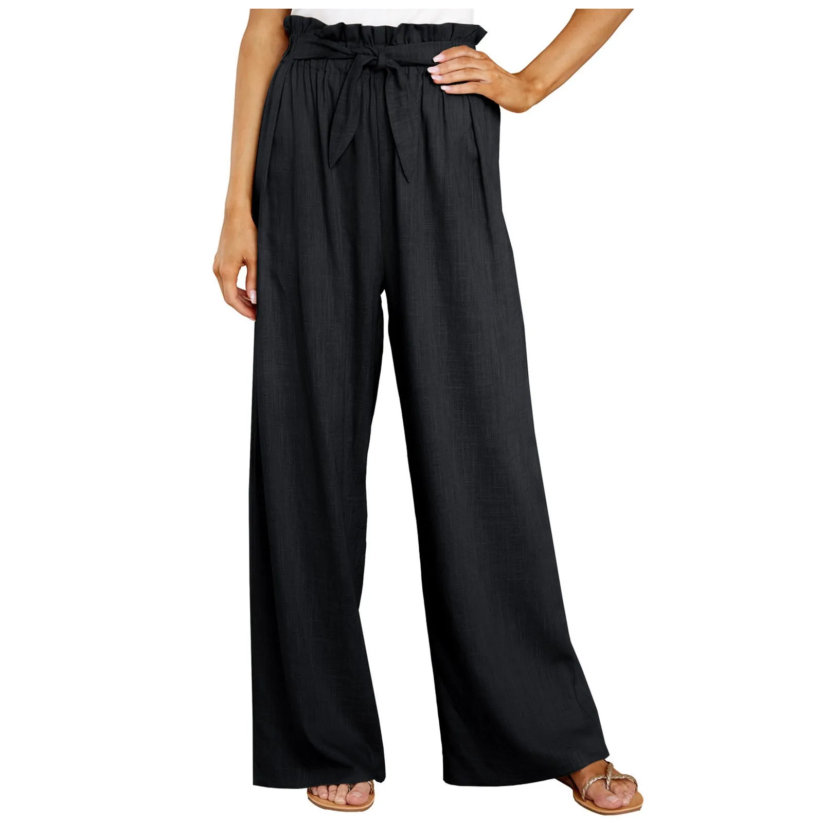 

Waist Casual Printed Pocket Elastic Women's Patch Pants Retro Flower Pants trouser pants Casual