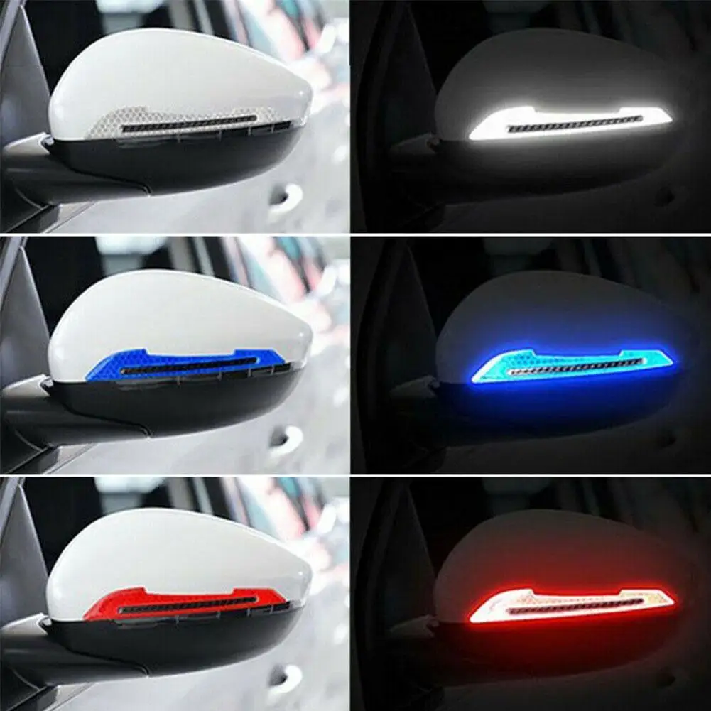 

1 Pair Car Rearview Mirror Reflective Sticker Car-styling Safety Warning Reflective Sticker Car Rearview Mirror Decorative Strip