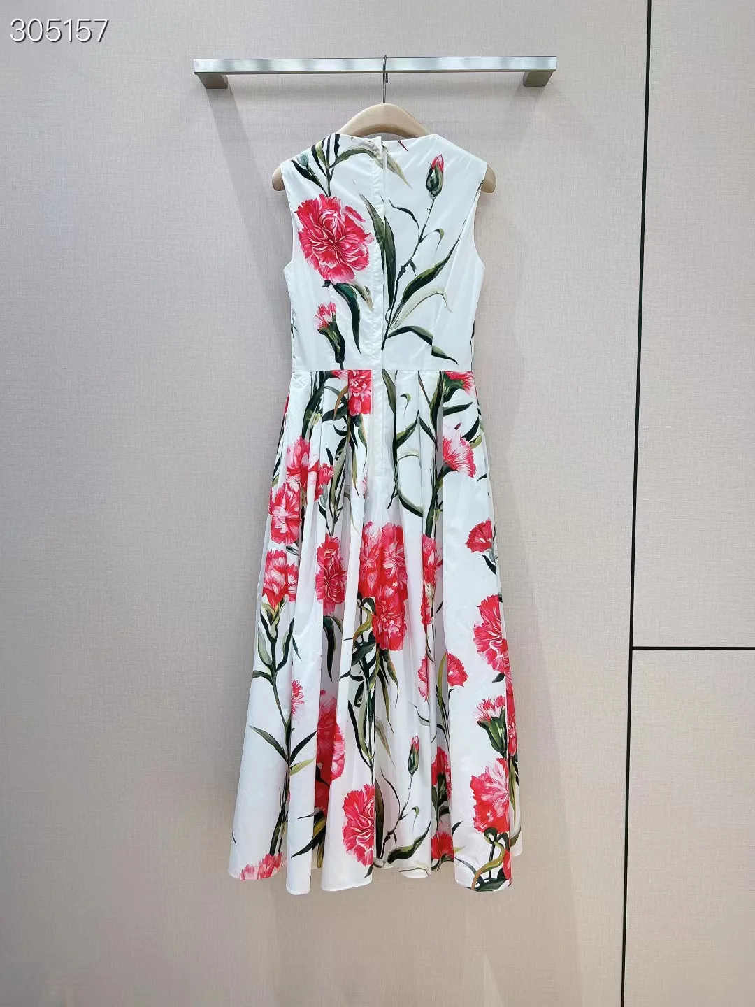 

High Quality 2023 Summer Women Fashion Runway Vintage Holiday Long Dress Sexy Flowers Printed Ladies Slim Hot Sale Dresses