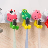 baby care toothbrush healthcare kits cute cartoon sucker suction hooks set hanging baby toothbrush holder