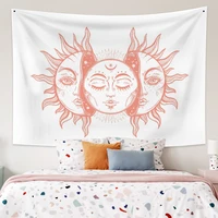 aesthetic sun and moon tapestry bohemia wall hanging tarot hippie trippy for bedroom living room dorm decoration yago blanket