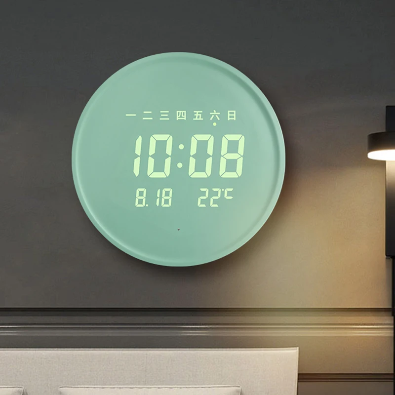 

Design Modern Wall Clocks Living Room Digital Silent Calendar Wall Clocks Unique Minimalist Relogio De Parede Room Decorarion