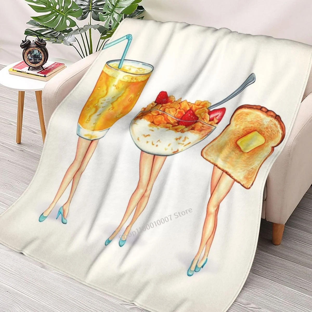 

Breakfast Pin-Ups Throw Blanket 3D printed sofa bedroom decorative blanket children adult Christmas gift