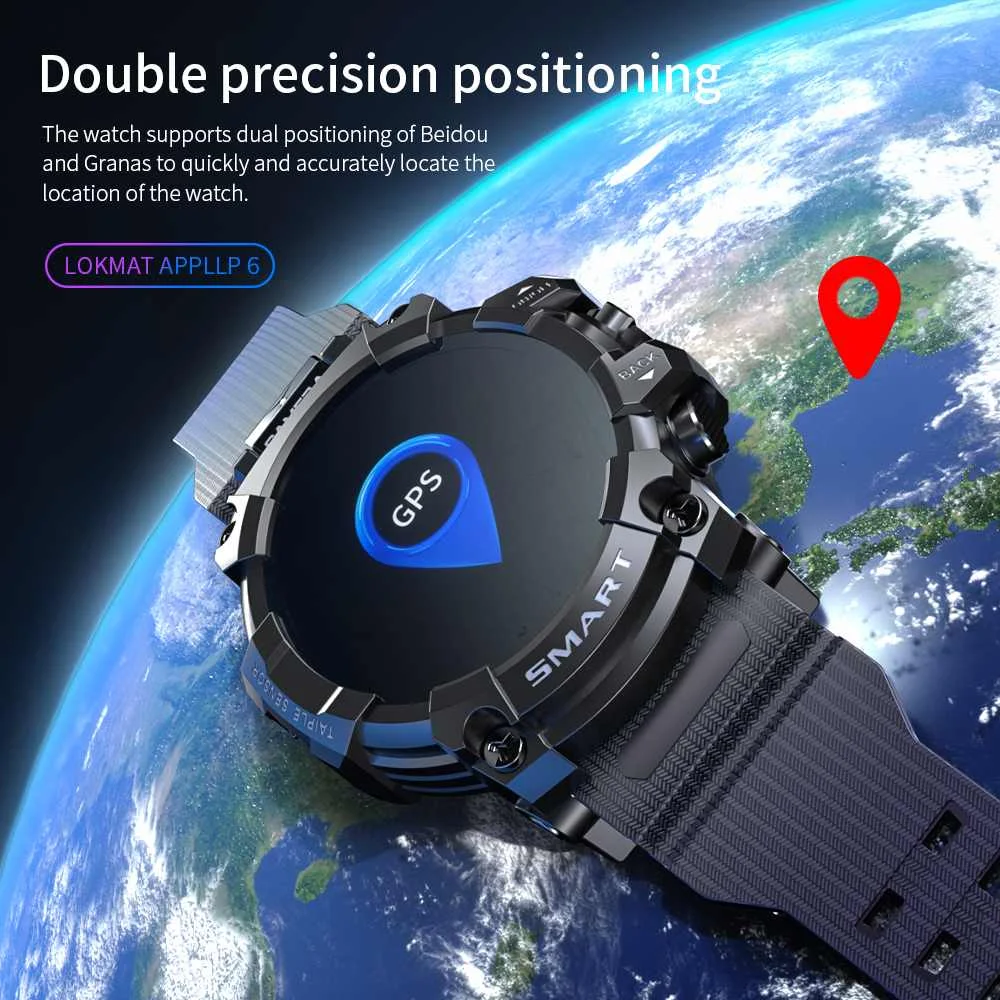 Смарт-часы LOKMAT APPLLP 6 android 4 Гб + 64 ГБ 4G-LTE GPS Beidou Android Поддержка Google Play с камерой 5 Мп |