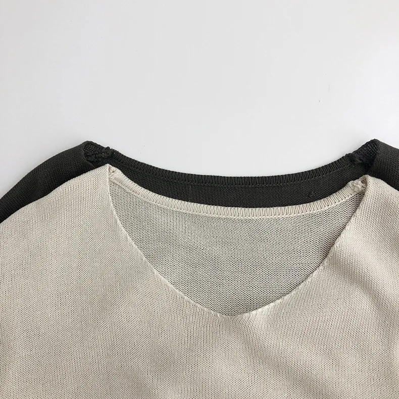 2022 New Summer Children Short Sleeve T Shirt Kids Knit T Shirts Baby Cotton Tee Tops Boys And Girls Striped T Shirt Infant Vest