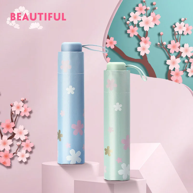 Женский складной зонт для путешествий с УФ-защитой от солнца | Зонты