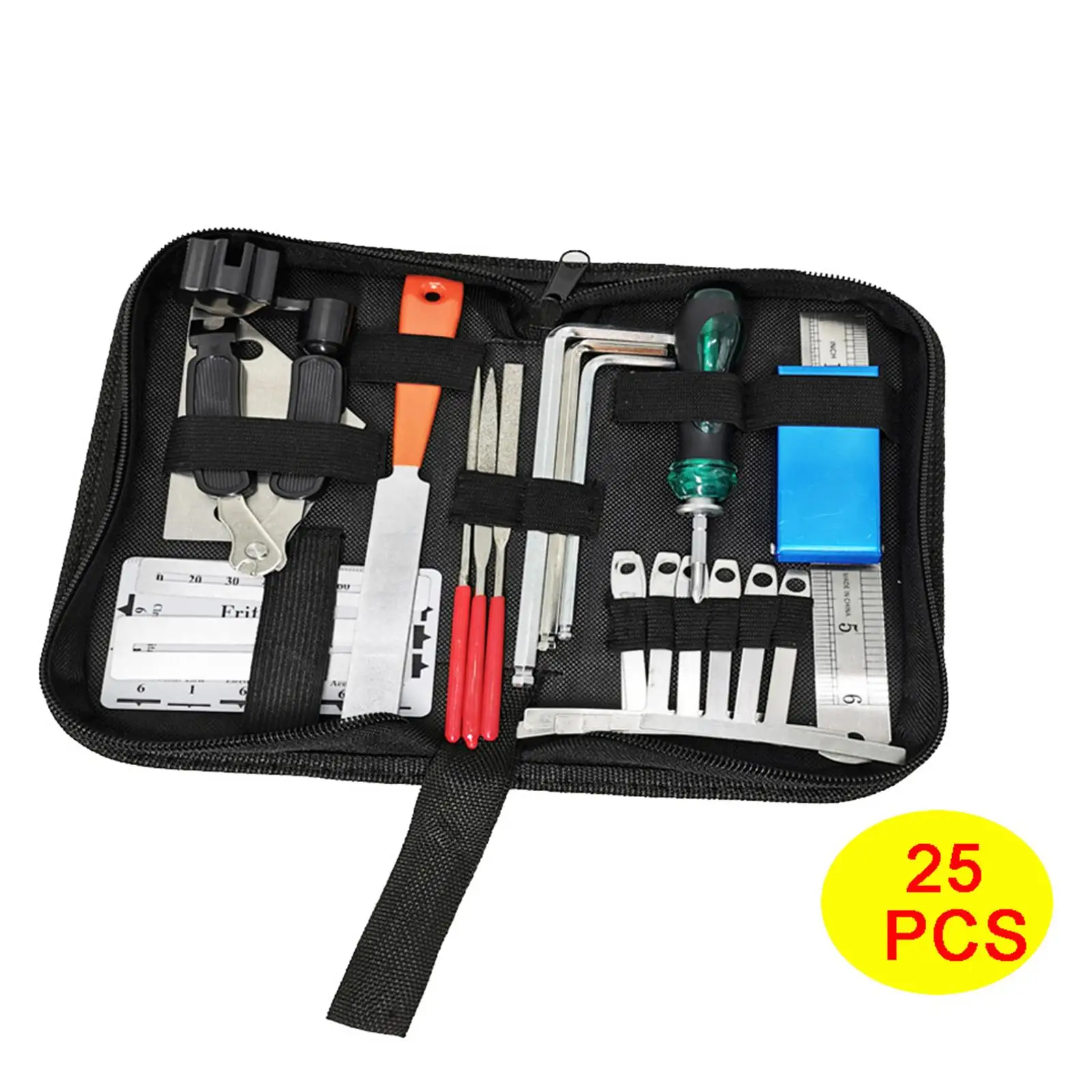 

25Pcs Guitar Tool Kit Luthier Tools Accessories for Banjo Ukulele Bass