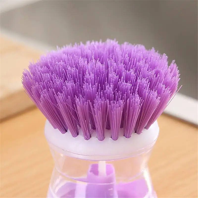 

Household Scrubber 1pcs Pot Dish Bowl Hand Washing Wash Pot Brush Liquid Soap Pressure Washing Brush Wholesale With Dispenser