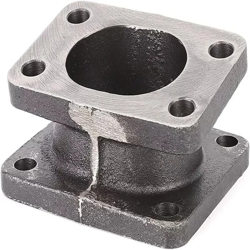 Чугунный турбоадаптер фланец для турбокомпрессора Garrett T3 до T4 с 15 градусами