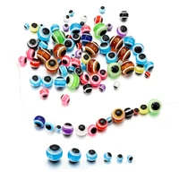 2050pcs 45681012mm resin flat evil eye beads oval shape loose spacer beads for jewelry making diy charm bracelets necklace