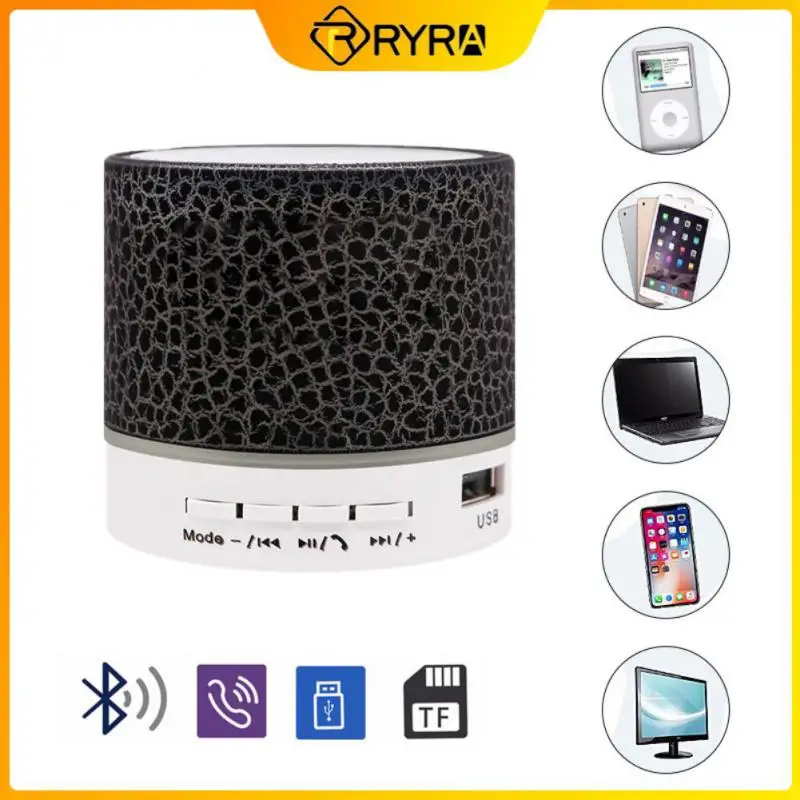 

RYRA Mini Portable Bluetooth Speaker Car Audio A9 Dazzling Crack LED Wireless Speaker Subwoofer Speakers TF Card USB Charging