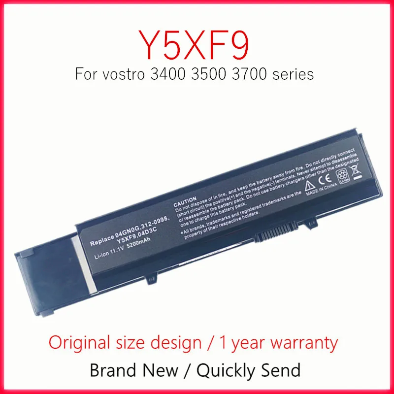Аккумулятор для ноутбука DELL vostro 3400 3500 3700 серия Y5XF9 7FJ92 04D3C 4JK6R 04GN0G 0TXWRR CYDWV 312-0997 312-0998