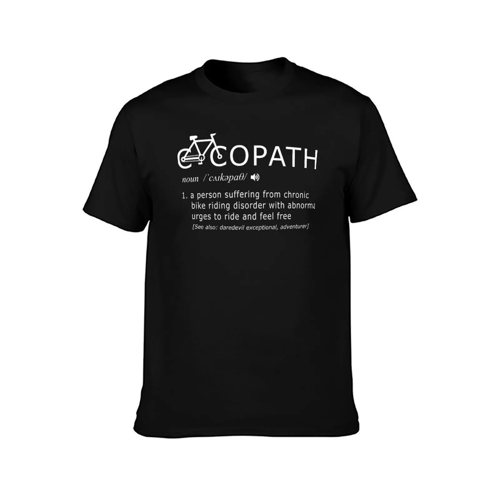 Фото Cycopath-забавная велосипедная футболка для велосипедиста, футболки для мужчин, винтажные футболки с графическим принтом, футболка №2