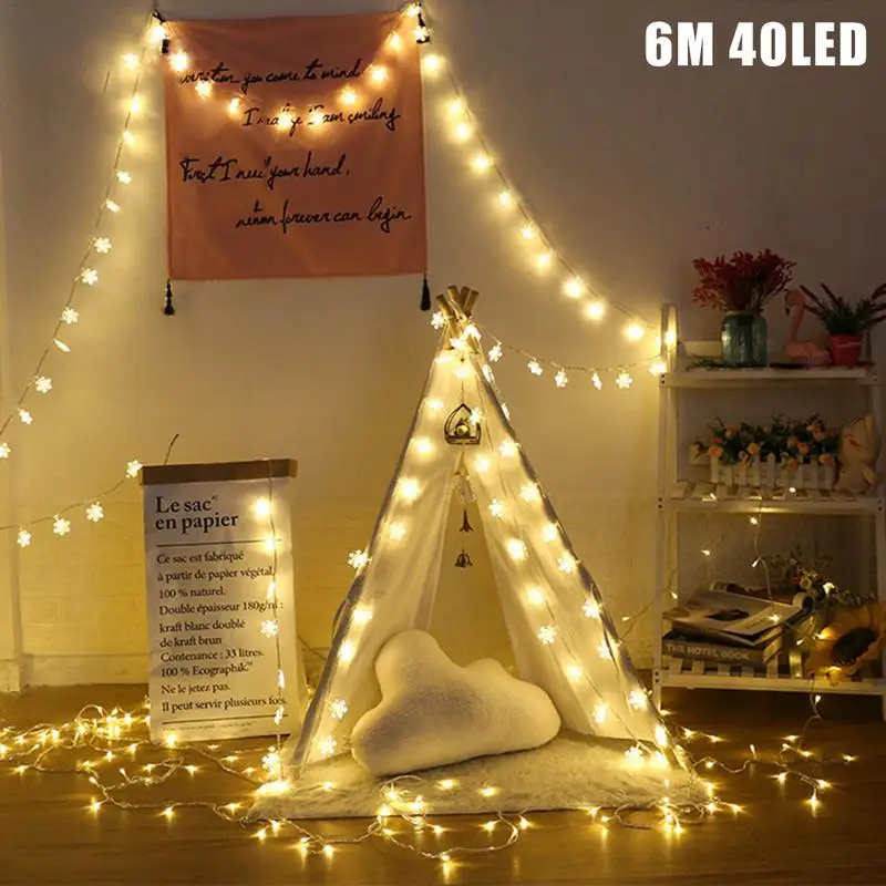 

Светодиодная гирлянсветильник в виде снежинок, 2/6 м