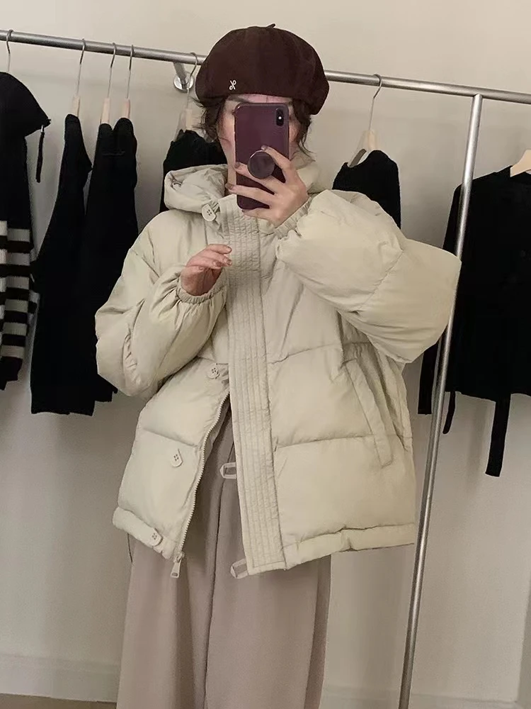 AOSSVIAO Women Thicken Warm Parka Coat Loose Oversized Women's Winter Bread Coat Hooded Outwear Padded Woman Parkas Jackets