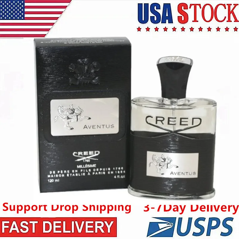 Бесплатная доставка в США в течение 3-7 дней, духи для мужчин Creed Aventus, духи для черного цвета, долговечный ароматизатор для тела, одеколон для ...