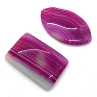 natural stone rose red agate pendant set 30 48mm striped agate aura stone pendant charm jewelry diy necklace accessories 5pcbag