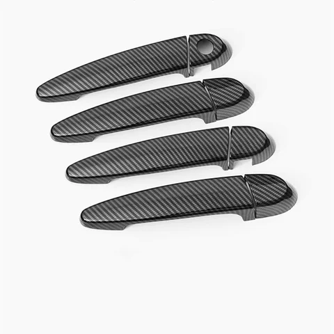 FUNDUOO для BMW X6 E71 2009-2014, хромированная крышка дверной ручки автомобиля из углеродного волокна, наклейка, Стайлинг, автоаксессуары